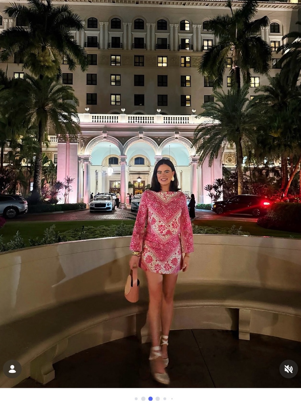 Pink Long-Sleeve Embellished Mini Set